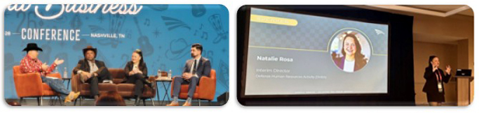 People giving a Small Business Presentation People giving a Small Business Presentation